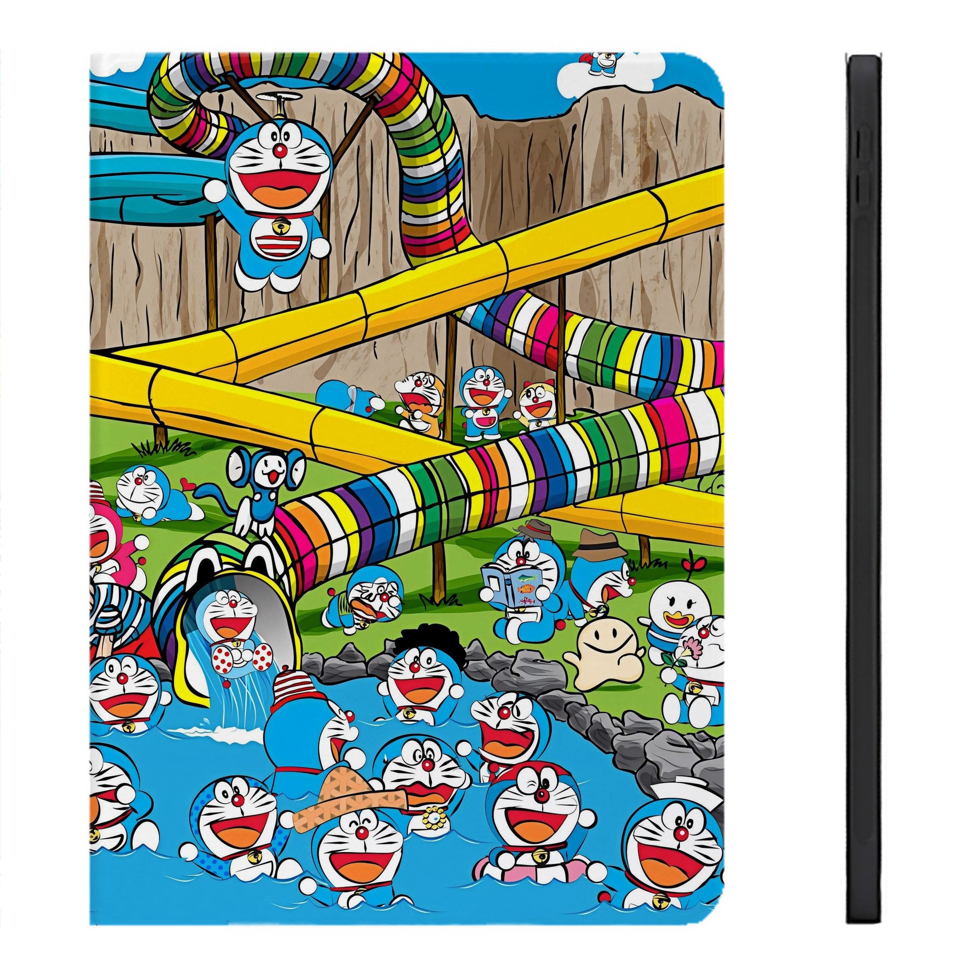（画像用） ドラえもん Doraemon IPadケース ペンホルダー付き ブックスタイルデザイン